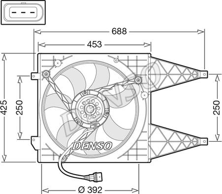 Denso DER32015 - Ventilators, Motora dzesēšanas sistēma autodraugiem.lv