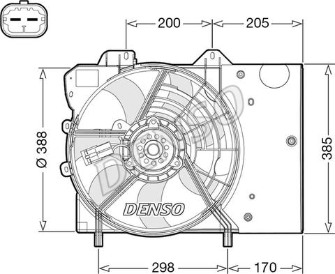 Denso DER21024 - Ventilators, Motora dzesēšanas sistēma autodraugiem.lv
