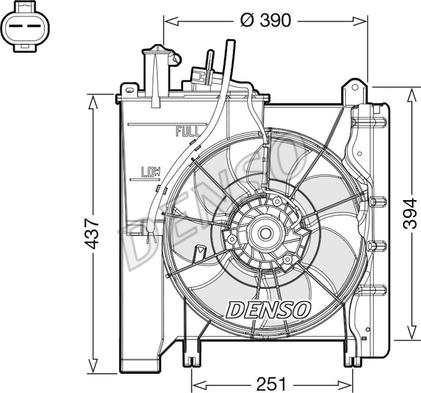 Denso DER21023 - Ventilators, Motora dzesēšanas sistēma autodraugiem.lv