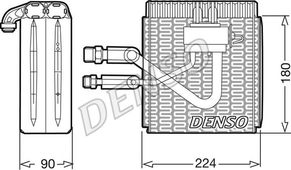 Denso DEV09005 - Iztvaikotājs, Gaisa kondicionēšanas sistēma autodraugiem.lv