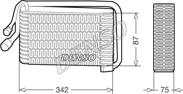 Denso DEV09001 - Iztvaikotājs, Gaisa kondicionēšanas sistēma autodraugiem.lv
