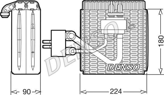 Denso DEV09002 - Iztvaikotājs, Gaisa kondicionēšanas sistēma autodraugiem.lv
