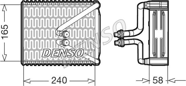 Denso DEV09080 - Iztvaikotājs, Gaisa kondicionēšanas sistēma autodraugiem.lv