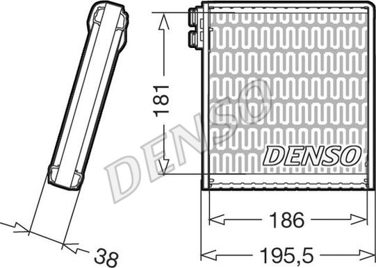 Denso DEV09103 - Iztvaikotājs, Gaisa kondicionēšanas sistēma autodraugiem.lv