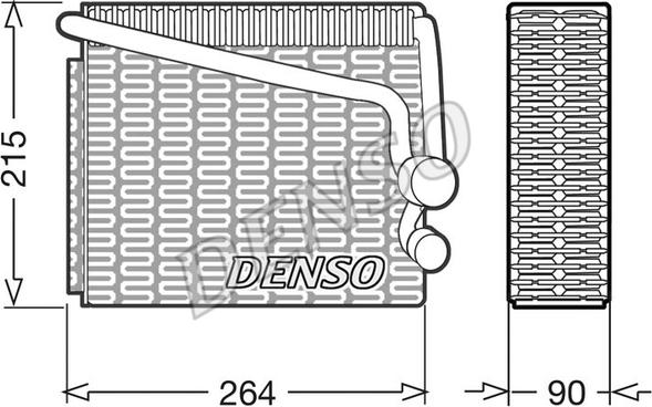 Denso DEV01001 - Iztvaikotājs, Gaisa kondicionēšanas sistēma autodraugiem.lv