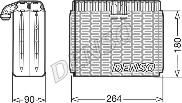 Denso DEV01010 - Iztvaikotājs, Gaisa kondicionēšanas sistēma autodraugiem.lv