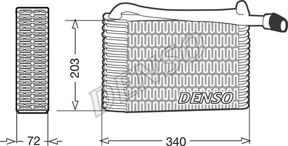 Denso DEV02004 - Iztvaikotājs, Gaisa kondicionēšanas sistēma autodraugiem.lv
