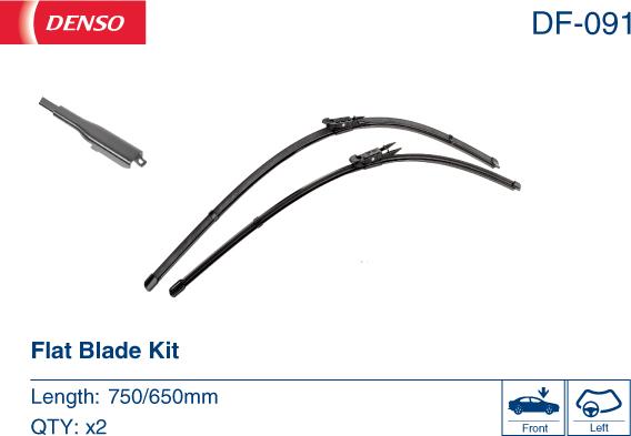 Denso DF-091 - Stikla tīrītāja slotiņa autodraugiem.lv