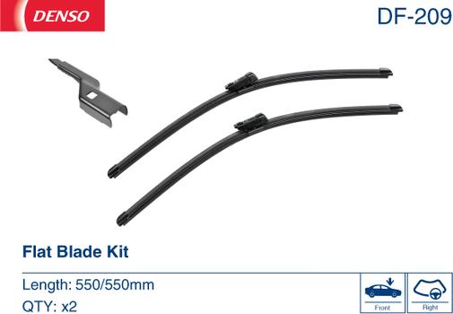 Denso DF-209 - Stikla tīrītāja slotiņa autodraugiem.lv