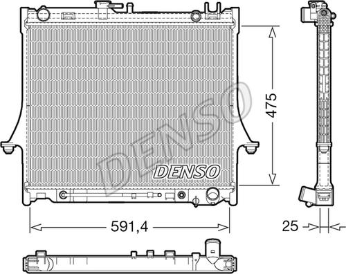 Denso DRM99015 - Radiators, Motora dzesēšanas sistēma autodraugiem.lv