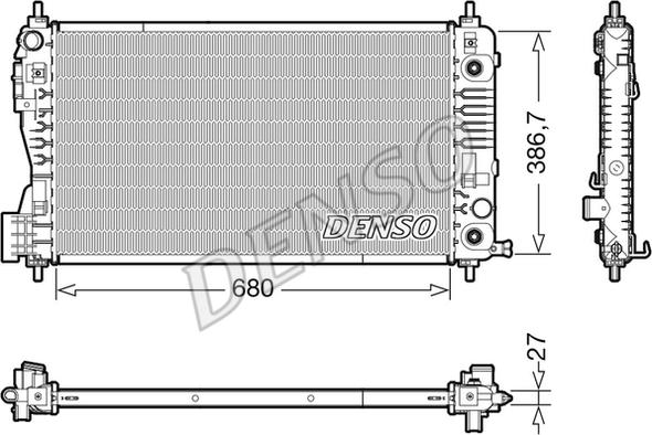 Denso DRM99012 - Radiators, Motora dzesēšanas sistēma autodraugiem.lv