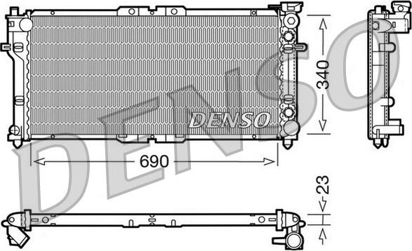 Denso DRM44004 - Radiators, Motora dzesēšanas sistēma autodraugiem.lv