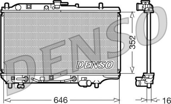 Denso DRM44005 - Radiators, Motora dzesēšanas sistēma autodraugiem.lv