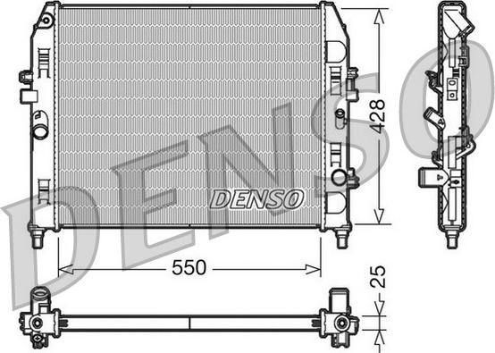 Denso DRM44008 - Radiators, Motora dzesēšanas sistēma autodraugiem.lv