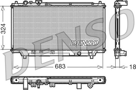 Denso DRM44002 - Radiators, Motora dzesēšanas sistēma autodraugiem.lv