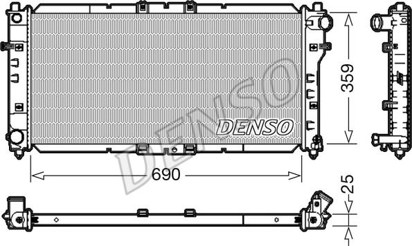 Denso DRM44030 - Radiators, Motora dzesēšanas sistēma autodraugiem.lv