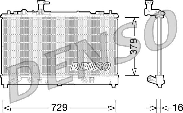 Denso DRM44026 - Radiators, Motora dzesēšanas sistēma autodraugiem.lv