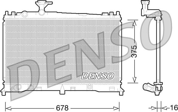 Denso DRM44027 - Radiators, Motora dzesēšanas sistēma autodraugiem.lv