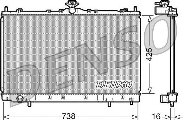 Denso DRM45012 - Radiators, Motora dzesēšanas sistēma autodraugiem.lv