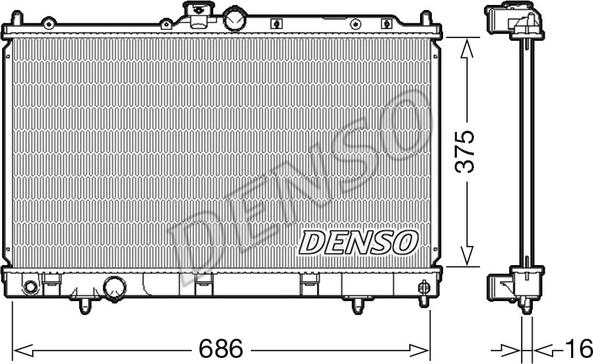 Denso DRM45036 - Radiators, Motora dzesēšanas sistēma autodraugiem.lv