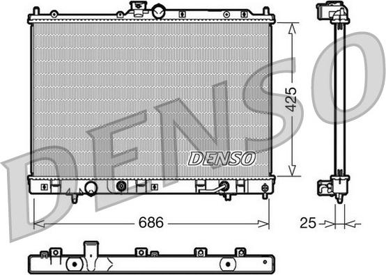 Denso DRM45030 - Radiators, Motora dzesēšanas sistēma autodraugiem.lv