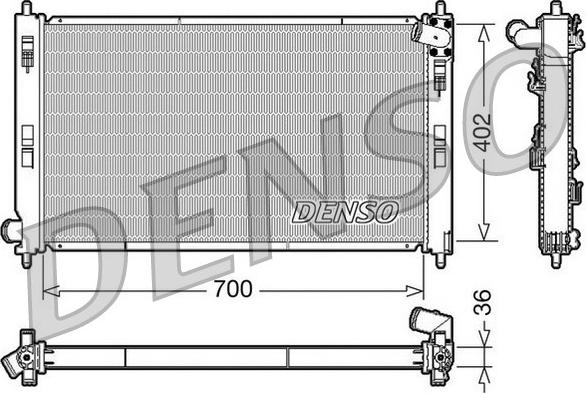 Denso DRM45029 - Radiators, Motora dzesēšanas sistēma autodraugiem.lv