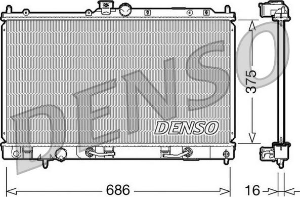 Denso DRM45024 - Radiators, Motora dzesēšanas sistēma autodraugiem.lv