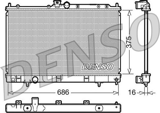 Denso DRM45025 - Radiators, Motora dzesēšanas sistēma autodraugiem.lv