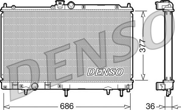 Denso DRM45026 - Radiators, Motora dzesēšanas sistēma autodraugiem.lv