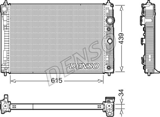 Denso DRM46045 - Radiators, Motora dzesēšanas sistēma autodraugiem.lv