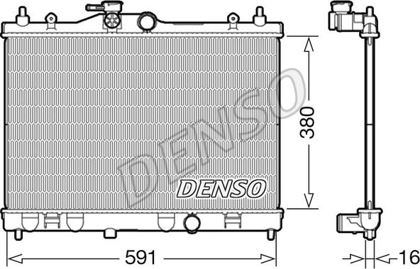 Denso DRM46040 - Radiators, Motora dzesēšanas sistēma autodraugiem.lv