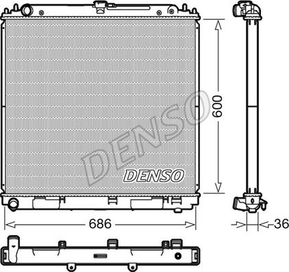 Denso DRM46041 - Radiators, Motora dzesēšanas sistēma autodraugiem.lv