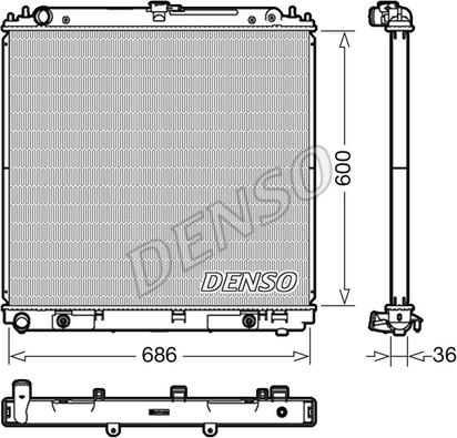 Denso DRM46042 - Radiators, Motora dzesēšanas sistēma autodraugiem.lv