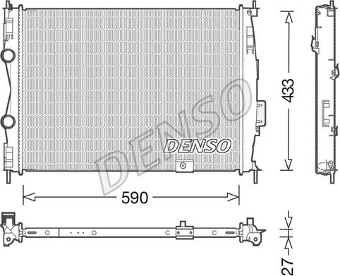 Denso DRM46051 - Radiators, Motora dzesēšanas sistēma autodraugiem.lv