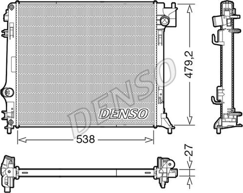 Denso DRM46064 - Radiators, Motora dzesēšanas sistēma autodraugiem.lv