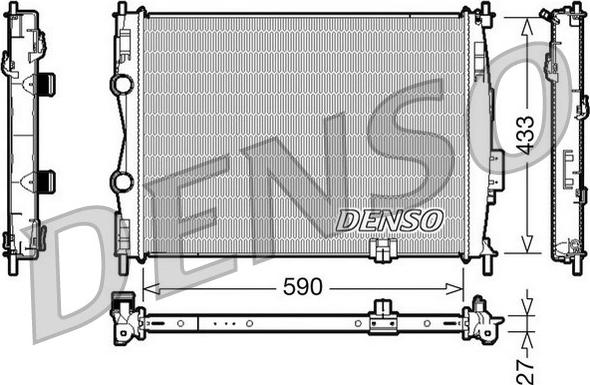 Denso DRM46019 - Radiators, Motora dzesēšanas sistēma autodraugiem.lv