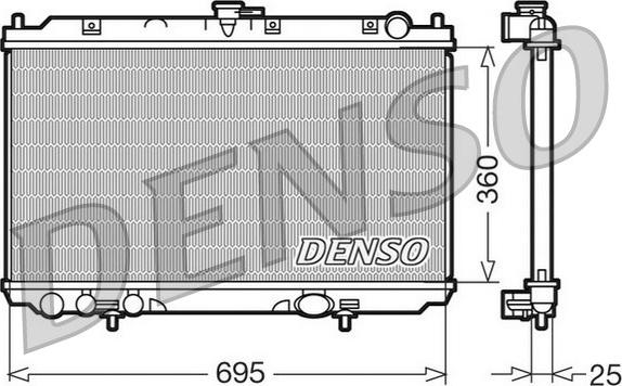 Denso DRM46014 - Radiators, Motora dzesēšanas sistēma autodraugiem.lv