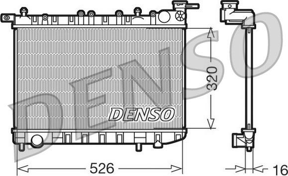 Denso DRM46015 - Radiators, Motora dzesēšanas sistēma autodraugiem.lv