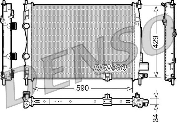 Denso DRM46018 - Radiators, Motora dzesēšanas sistēma autodraugiem.lv