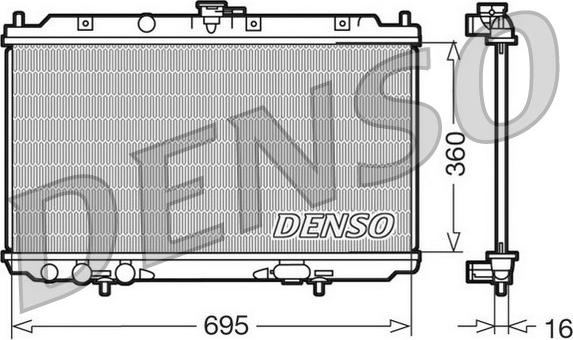 Denso DRM46012 - Radiators, Motora dzesēšanas sistēma autodraugiem.lv