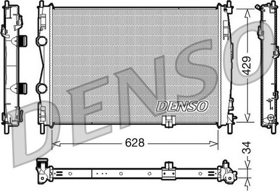 Denso DRM46017 - Radiators, Motora dzesēšanas sistēma autodraugiem.lv