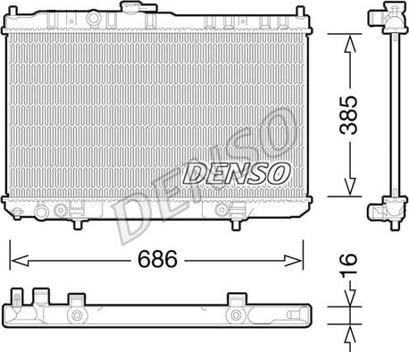 Denso DRM46035 - Radiators, Motora dzesēšanas sistēma autodraugiem.lv