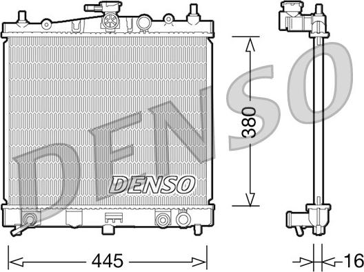 Denso DRM46036 - Radiators, Motora dzesēšanas sistēma autodraugiem.lv