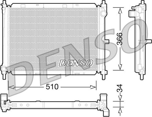 Denso DRM46038 - Radiators, Motora dzesēšanas sistēma autodraugiem.lv