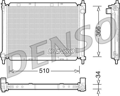 Denso DRM46037 - Radiators, Motora dzesēšanas sistēma autodraugiem.lv