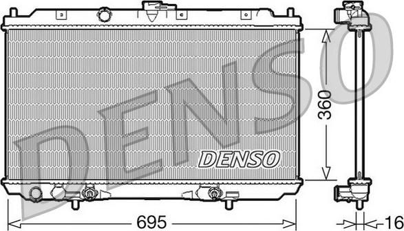 Denso DRM46024 - Radiators, Motora dzesēšanas sistēma autodraugiem.lv