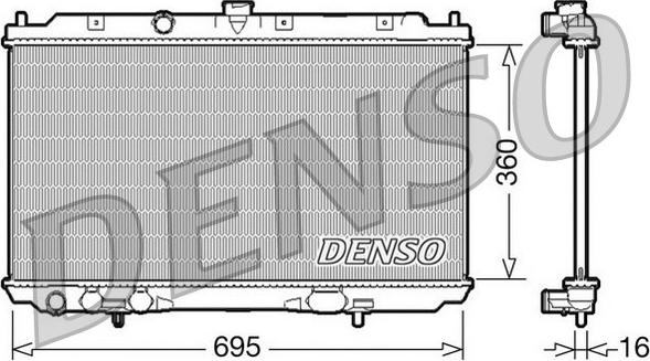 Denso DRM46025 - Radiators, Motora dzesēšanas sistēma autodraugiem.lv