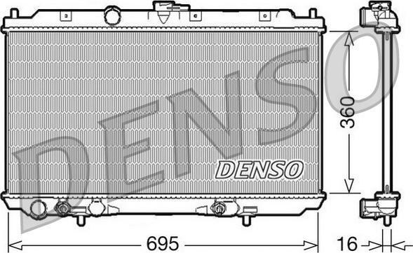 Denso DRM46028 - Radiators, Motora dzesēšanas sistēma autodraugiem.lv