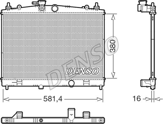 Denso DRM46079 - Radiators, Motora dzesēšanas sistēma autodraugiem.lv