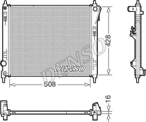 Denso DRM46075 - Radiators, Motora dzesēšanas sistēma autodraugiem.lv